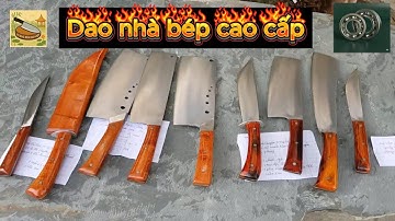 Dao Nhà Bếp Cao Cấp – Rèn Thủ Công Từ Vòng Bi & Gỗ Quý | Xưởng Rèn Dao Việt