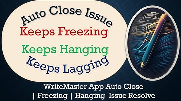 How to Solve WriteMaster App Auto Close | Keeps Freezing | Not Responding Issue Solve on Android