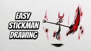 How to draw Stickman with Power | Scythe