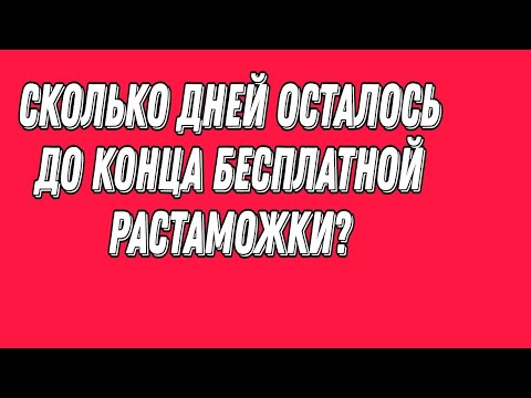 ДО КАКОГО ЧИСЛА РАБОТАЕТ ЗАКОН ПО НУЛЕВОЙ РАСТАМОЖКЕ?!