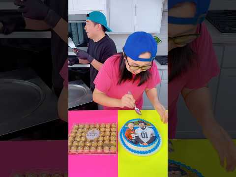 Mr Beast cake vs Yellow Mustard ice cream challenge!🍨 #funny by Ethan Funny Family