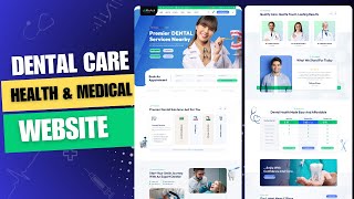 Dental Care Website Using HTML, CSS & JavaScript | Health & Medical Web Design Showcase #viral 