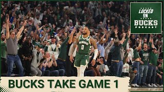 The Milwaukee Bucks take a 1-0 series lead against the Indiana Pacers with a 109-94 game 1 victory