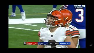 Buffalo Bills Blocked Field Goal vs. Browns Week 11 2022 (11-20-2022)