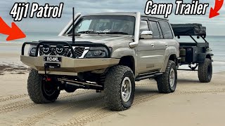 Australia’s Favorite Sand Island Is Epic! First Trip In 300hp Patrol & DIY Camp Trailer!