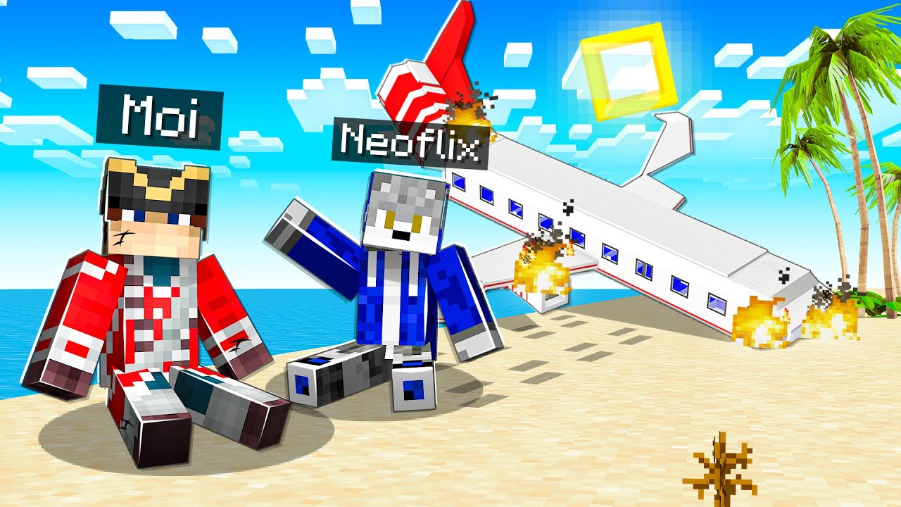 SURVIVRE à un CRASH D'AVION dans MINECRAFT !