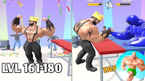 Muscle Rush  | Level 161-180 Gameplay Walkthrough Part 9 (Android, iOS)