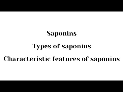 Saponins and their characteristic features