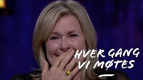 Elisabeth Andreassen bryter sammen av overraskelse...