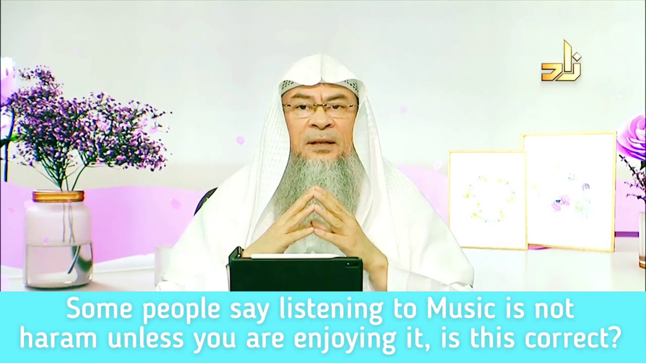 Some people say listening to music is not Haram unless youre enjoying it is it true Assim al hakee