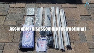 AKIA Screens Portable outdoor/Indoor Projector Screen Assemble & Disassemble Instructional Video