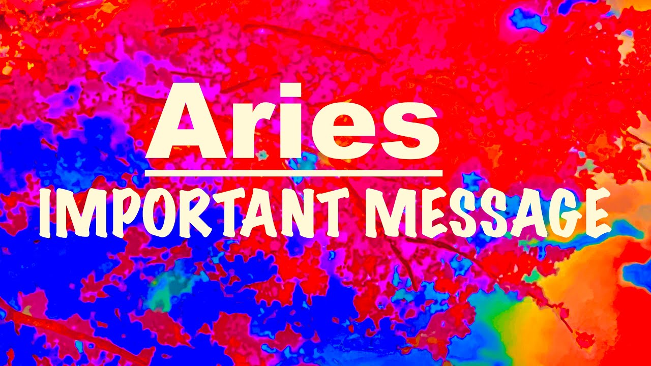 ♈️ARIES ❤️️ INTENSE  *IMPORTANT*  I WOULD STOP WHAT YOU ARE DOING & WATCH THIS ARIES