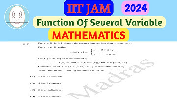 IIT JAM (2024) | Function Of Several Variable | Mathematics | Question-19 | Solution