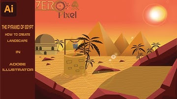 Pyramid of Egypt digital illustration in Adobe illustrator for beginner