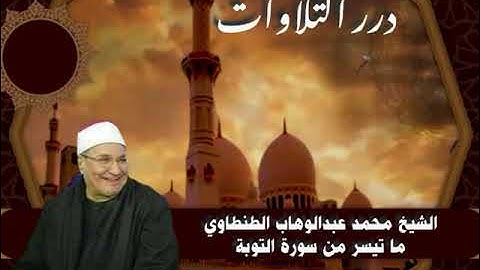 الشيخ محمد عبدالوهاب الطنطاوي ما تيسر من سورة التوبة