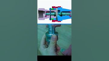Hydraulic Hose Connector Mechanism - 3D Design & Working Principle. #Engineering #HowItWorks #auto