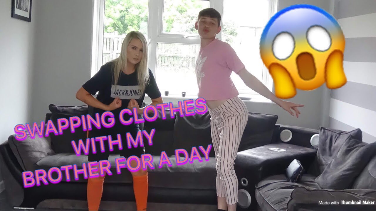 SWAPPING CLOTHES WITH MY BROTHER... IN PUBLIC!!! YouTube