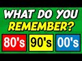80s, 90s, and 2000s Trivia Quiz