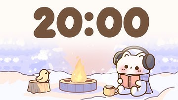 20 Minute Timer for classroom 🐱 Chill & Study Focus Music