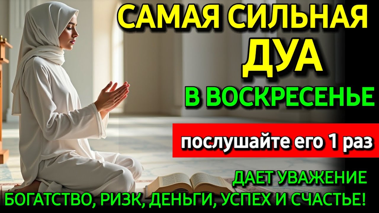 Не пропусти дуа в ВОСКРЕСЕНЬЕ — самые сложные проблемы решатся, ИншаАллах  ❤️✨️