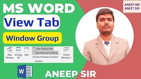 MS Word View Tab Window Group Arrange All Split View Side By Side Synchronous Scrolling Reset Window
