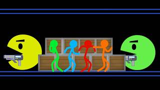 FUNNY COMPILATION - Pacman and Stickman Animation (FAN MADE)