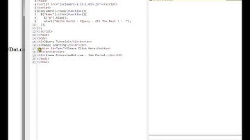JQUERY HELLO WORLD DEMO JQUERY TUTORIAL