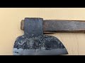 古い鉄器の小振りの小斧や文や雅なものは精巧に作られている NO.120】 古鉄造りの斧 鉄の景色➁ 卸し金 - YouTube