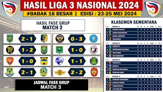 Hasil Liga 3 2024 Putaran Nasional 16 Besar Hari ini  - Jadwal Liga 3 Nasional 16 Besar Match 3