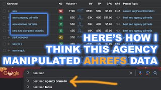 Did the agency &quot;Primelis NYC&quot; manipulate Google search data to suggest &quot;best seo agency primelis&quot;?