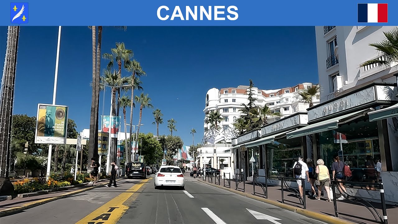 Driving in Cannes, France. 4K YouTube