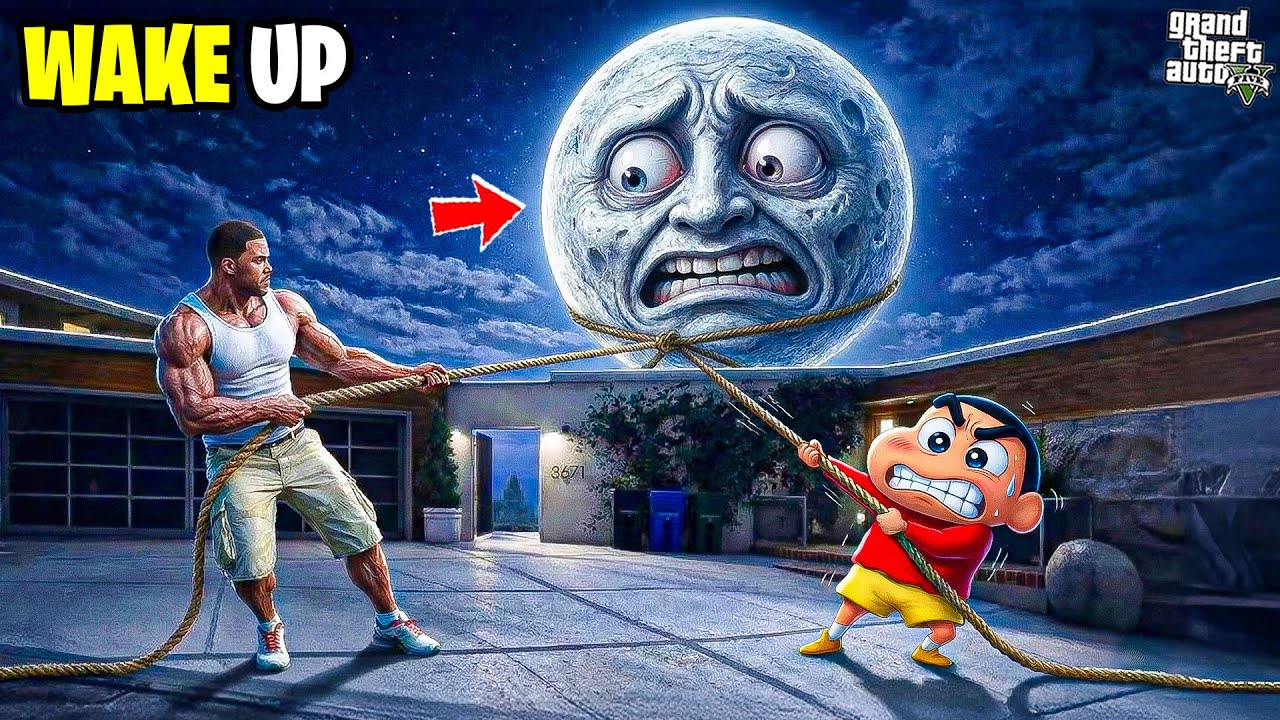 Franklin & Shinchan Pulled The Moon to HOUSE🌕 Most Shocking Life Story