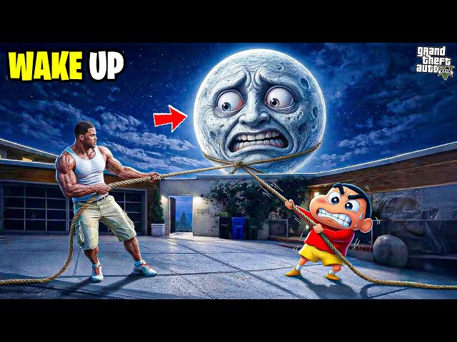 Franklin Finally Bring MOON to his Home😱 Horror Night For Shinchan