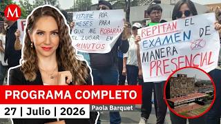 Applicants protest at CU over exam irregularities | Paola Barquet, July 27, 2026
