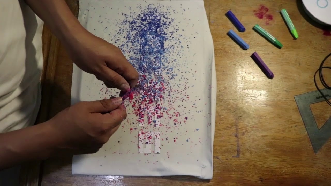 serigrafía crayones - YouTube