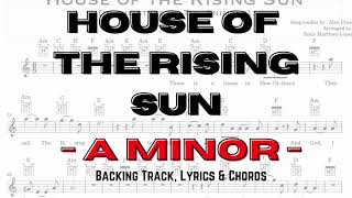 "The House Of The Rising Sun" - (A MINOR) Soft Piano BACKING TRACK, SHEET MUSIC, LYRICS & CHORDS screenshot 2