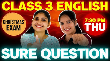 Class 3 English Christmas Exam | Sure Questions | Exam Winner Class 3