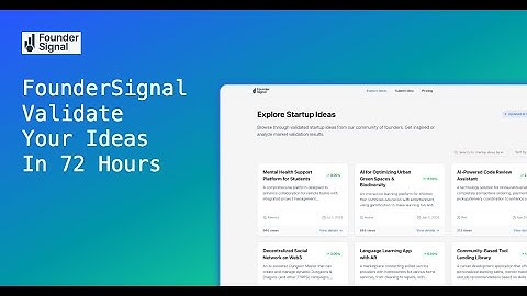 FounderSignal - Validate Your Startup Idea in 72 Hours