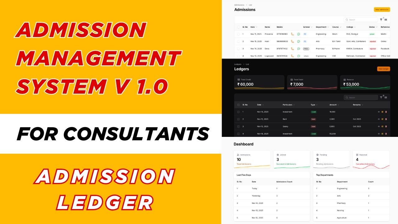 Admission Management System for Admission Consultants