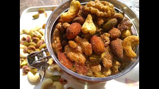 Masala Nuts || immune booster || Roasted spicy almonds, cashew, walnuts | @HomemadeHeavenlyFood