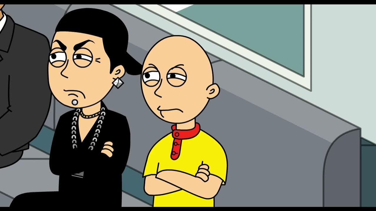 Caillou and tress fake passing out on the bus grounded youtube