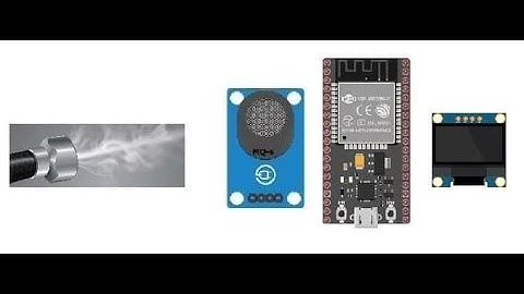 Detect gas leaks using ESP32 board, MQ-4 sensor and SSD1306 display