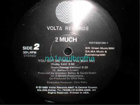 Video thumbnail for 2 Much "You Got Me (Where You Want Me)" (Radio Edit) (New Jack Swing)