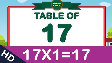 17 Table Group Song Multification17tablesong 17 Times Tables 17table song   MATHS TABLES