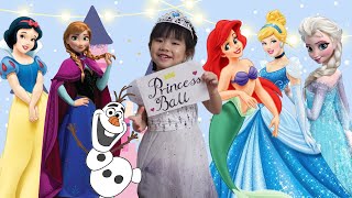 Averie Is Invited To The Princess Ball Elsa Anna Cinderella Snowwhite Ariel Averie Plays Dress Up