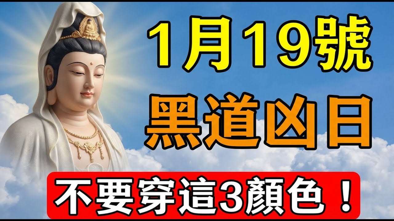 必看！明天1月19號，“黑道凶日”！這3種顏色衣服千萬不要穿，否則恐招黴運，全家災禍不斷，觀音菩薩都難救！