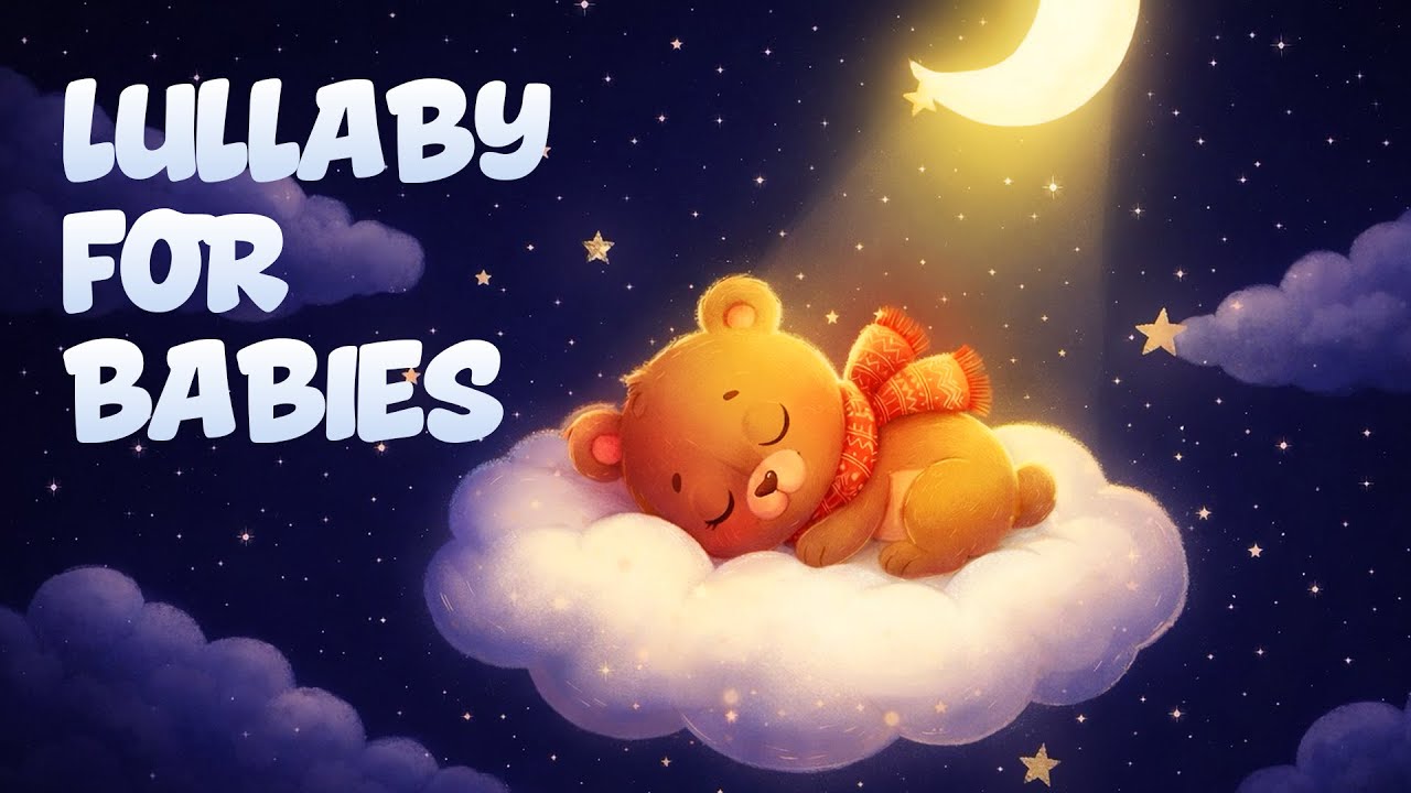 3 Minute Lullaby for Babies 🌙 Cute Teddy Bear Sleep Music • Wink & Wish