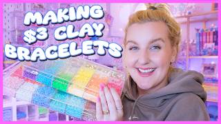 making clay beaded bracelets (How to make beaded bracelets!) 🎨🦋🌟 prepping for my next launch ✨