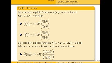 Jacobian of Implicit Function
