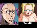 Dragon Ball Female Edition | Anime vs Reddit (the rock reaction meme)